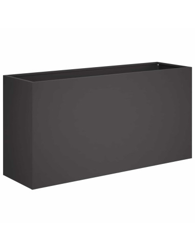 Vaso da giardino 2 pz Nero 100 x 30 x 40 cm