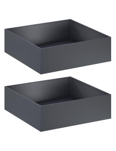 Vaso da giardino 2 pz Antracite 100 x 100 x 30 cm 2