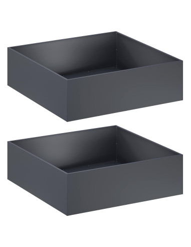 Vaso da giardino 2 pz Antracite 100 x 100 x 30 cm