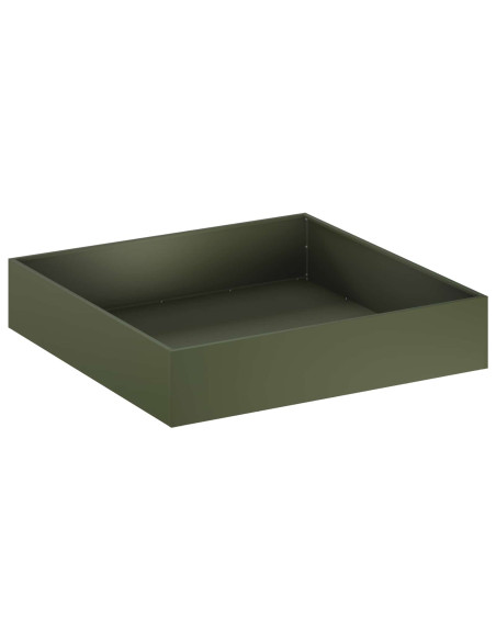 Vaso da giardino 2 pz Verde Oliva 100 x 100 x 20 cm