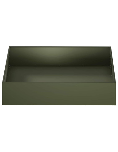 Vaso da giardino 2 pz Verde Oliva 100 x 100 x 20 cm