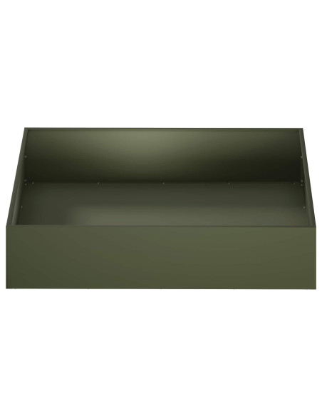 Vaso da giardino 2 pz Verde Oliva 100 x 100 x 20 cm