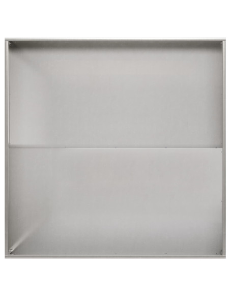 Vaso da giardino 2 pz Argento 100 x 100 x 20 cm Acciaio Inox