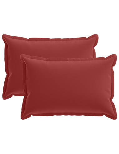 Federa 2 pz HOUTEN Rosso Vino 40 x 60 cm Poliestere