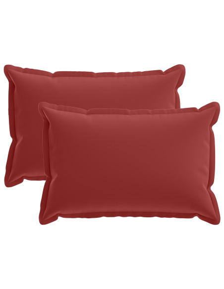 Federa 2 pz HOUTEN Rosso Vino 40 x 60 cm Poliestere