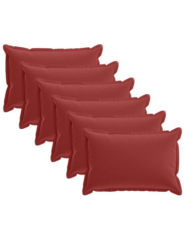 Federa 6 pz HOUTEN Rosso Vino 40 x 60 cm Poliestere