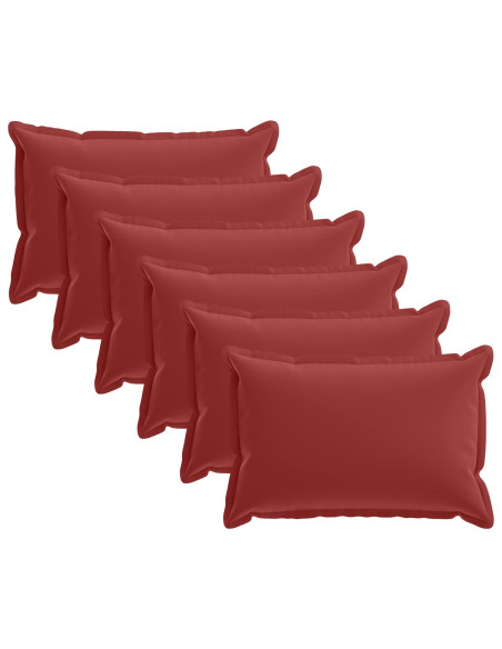 Federa 6 pz HOUTEN Rosso Vino 40 x 60 cm Poliestere