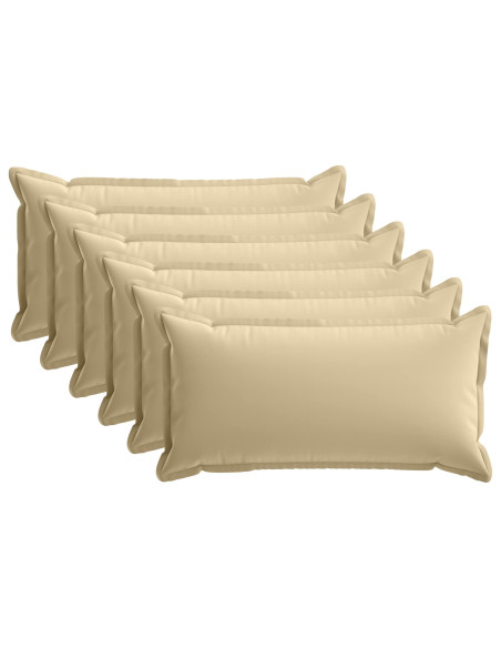 Federa 6 pz HOUTEN Beige 40 x 70 cm Poliestere