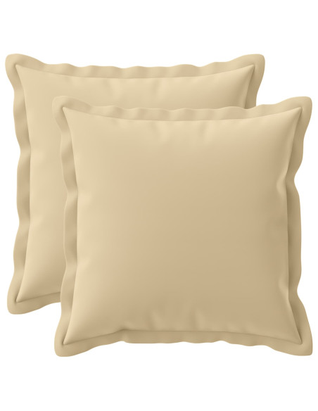 Federa 2 pz HOUTEN Beige 45 x 45 cm Poliestere
