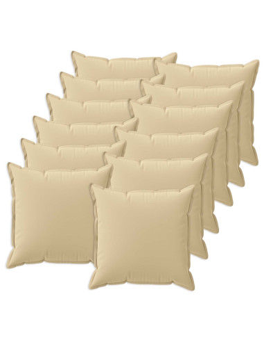 Federa 12 pz HOUTEN Beige 45 x 45 cm Poliestere