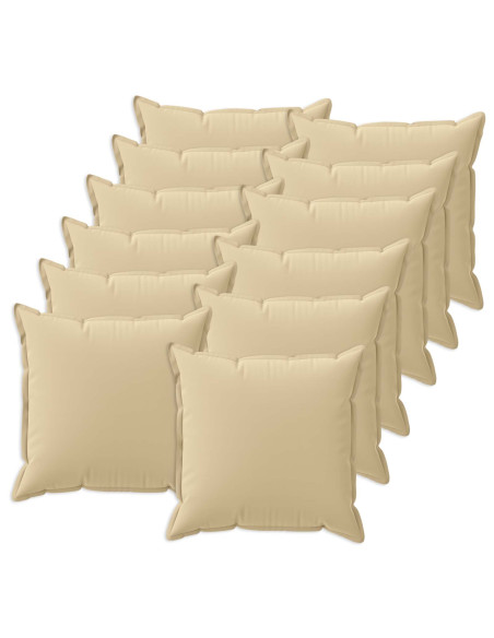 Federa 12 pz HOUTEN Beige 45 x 45 cm Poliestere
