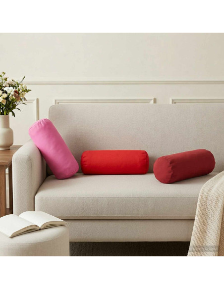 Federa 2 pcs HEERLEN Rosso Ø 15 x 40 cm Poliestere