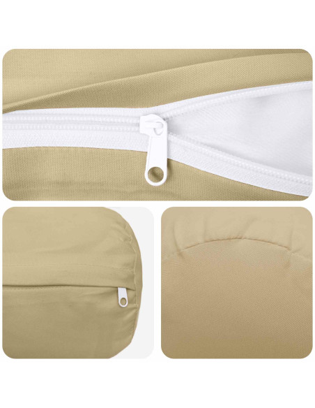 Federa 2 pcs HEERLEN Beige Ø 15 x 40 cm Poliestere