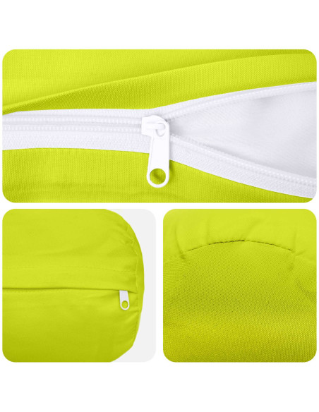 Federa 2 pcs HEERLEN Verde brillante. Ø 15 x 40 cm Poliestere