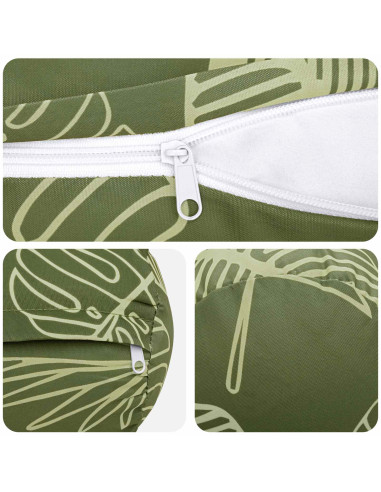 Federa 2 pcs HEERLEN Design a foglia Ø 15 x 40 cm Poliestere