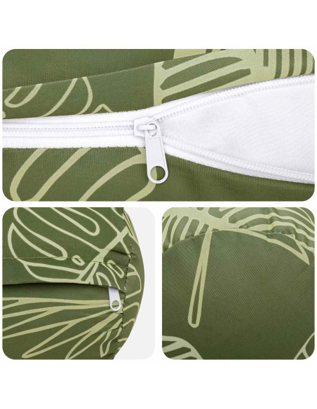 Federa 6 pcs HEERLEN Design a foglia Ø 15 x 40 cm Poliestere