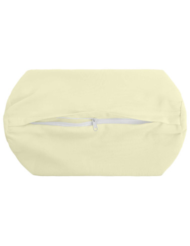 Federa 2 pcs HEERLEN Crema Ø 15 x 40 cm Poliestere