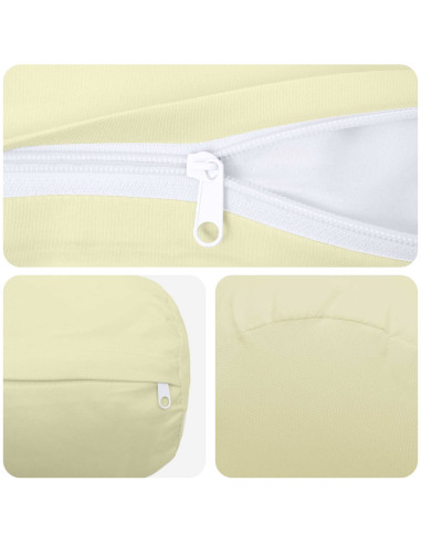 Federa 6 pcs HEERLEN Crema Ø 15 x 40 cm Poliestere