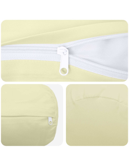 Federa 6 pcs HEERLEN Crema Ø 15 x 40 cm Poliestere