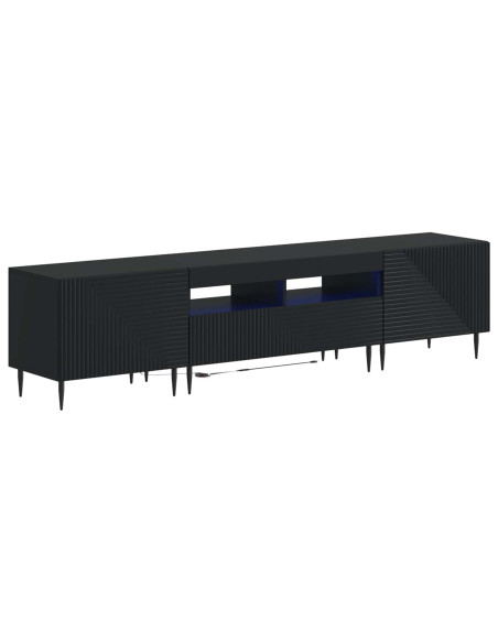 Mobile TV LED a 3 pezzi Nero Legno ingegnerizzato