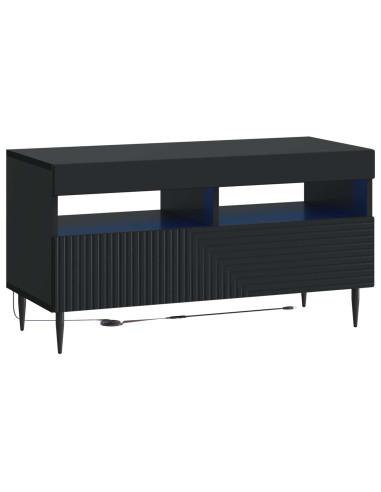 Mobile TV LED a 3 pezzi Nero Legno ingegnerizzato