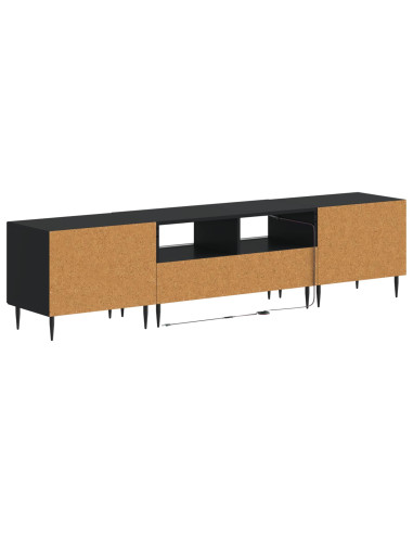 Mobile TV LED a 3 pezzi Nero Legno ingegnerizzato