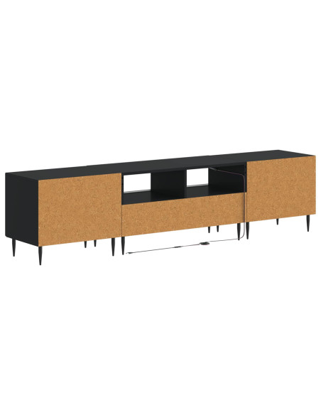 Mobile TV LED a 3 pezzi Nero Legno ingegnerizzato