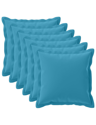 Federa 6 pz HOUTEN Azzurro 60 x 60 cm Poliestere