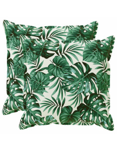 Federa 2 pz HOUTEN Motivo a Foglie 60 x 60 cm Poliestere