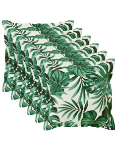 Federa 6 pz HOUTEN Motivo a Foglie 60 x 60 cm Poliestere