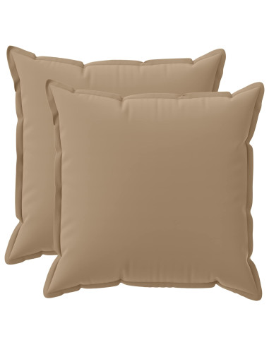 Federa 2 pz HOUTEN Tortora 60 x 60 cm Poliestere