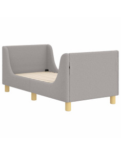 Struttura letto per bambini con testata Grigio Chiaro Bouclé 2