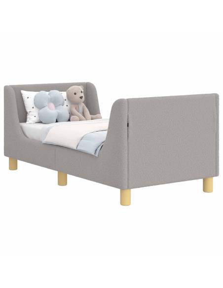Struttura letto per bambini con testata Grigio Chiaro Bouclé