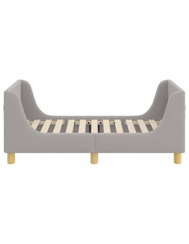 Struttura letto per bambini con testata Grigio Chiaro Bouclé