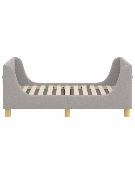 Struttura letto per bambini con testata Grigio Chiaro Bouclé