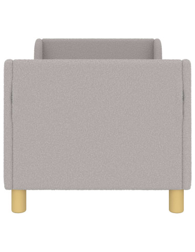 Struttura letto per bambini con testata Grigio Chiaro Bouclé