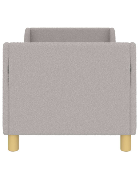 Struttura letto per bambini con testata Grigio Chiaro Bouclé