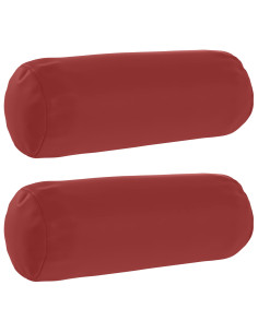 Federa 2 pcs HEERLEN Rosso Vino Ø 15 x 40 cm Poliestere