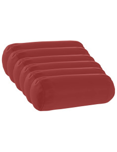 Federa 6 pcs HEERLEN Rosso Vino Ø 15 x 40 cm Poliestere
