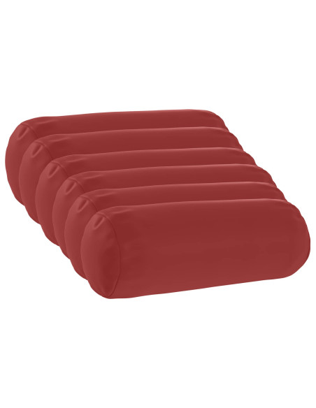 Federa 6 pcs HEERLEN Rosso Vino Ø 15 x 40 cm Poliestere