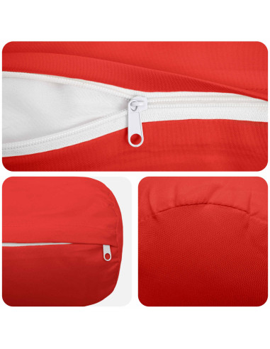 Federa 6 pcs HEERLEN Rosso Ø 15 x 40 cm Poliestere