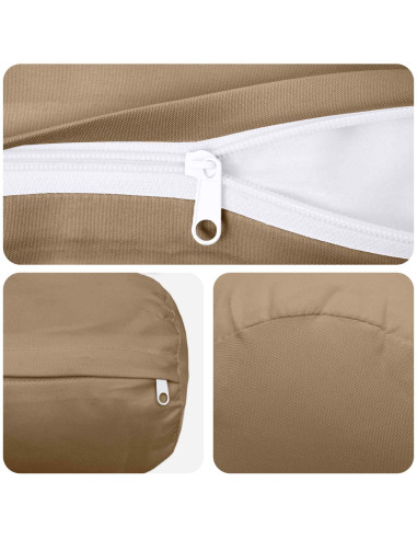 Federa 6 pz HEERLEN Tortora Ø 15 x 40 cm Poliestere