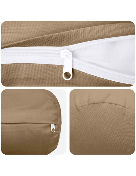 Federa 6 pz HEERLEN Tortora Ø 15 x 40 cm Poliestere