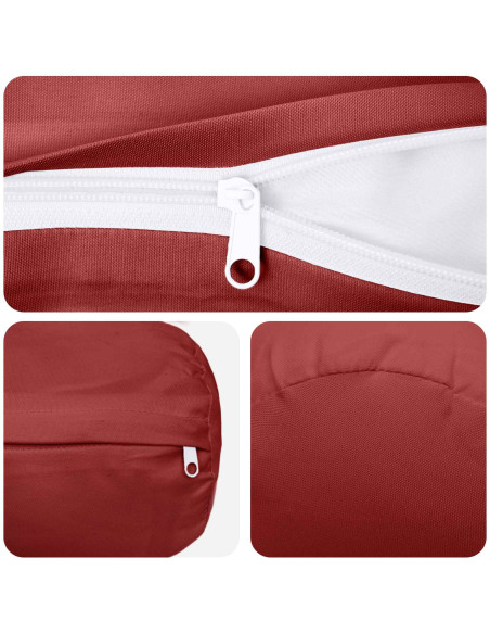 Federa 6 pcs HEERLEN Rosso Vino Ø 15 x 40 cm Poliestere