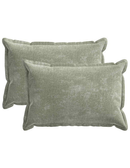 Federa 2 pz HOUTEN Verde 50 x 70 cm Tessuto Chenille