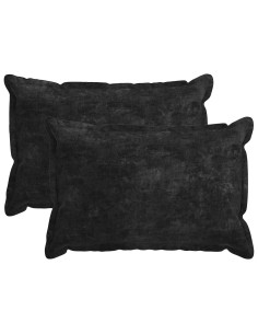 Federa 2 pz HOUTEN Antracite 50 x 75 cm Tessuto Chenille 2
