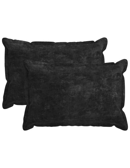 Federa 2 pz HOUTEN Antracite 50 x 75 cm Tessuto Chenille