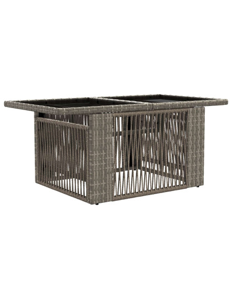 Set Divano da Giardino 4 pz Grigio e Grigio Scuro polyrattan
