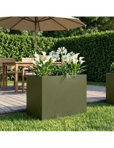 Vaso da giardino Verde Oliva 60 x 40 x 50 cm