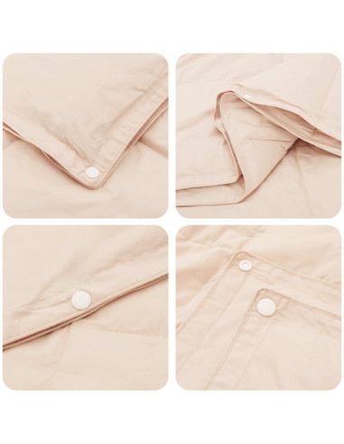 Set di Piumoni 2 pz 260 x 240 cm Kapok e Poliestere Beige
